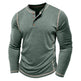 European And American Men's Henley Shirt With Four-button Top EX-STOCK Canada 