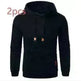 Men's Jacquard Sweatshirt Long-sleeved Hoodie Warm Color  Sports Pullover Top - EX-STOCK CANADA