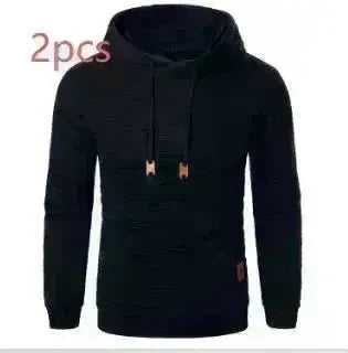 Men's Jacquard Sweatshirt Long-sleeved Hoodie Warm Color  Sports Pullover Top - EX-STOCK CANADA