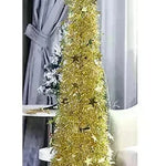 Artificial Tinsel Up Christmas Tree With Stand Gorgeous Collapsible Artificial Christmas Tree For Christmas Decorations - EX-STOCK CANADA