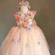 Children's Handmade Flower Fashion Special Dress Princess Ball Gown Dress Birthday Photoshoot Dress for girls Party dress for kids - EX-STOCK CANADA