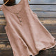 Solid Color Round Neck Loose Casual Vest Cotton Linen summer blouse top for Women - EX-STOCK Canada