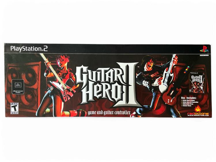 Guitar Hero II  -  PlayStation 2 Wired Red Gibson Bundle