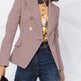 Houndstooth Small Jacket Women Long-Sleeved Double-Breasted Plaid Blazer - EX-STOCK Canada