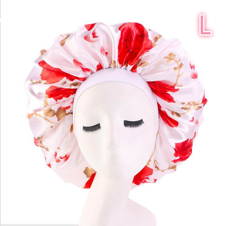 Beauty print Satin Silk Hair Bonnet for sleeping - EX-STOCK Canada