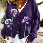 Christmas Abstract Printing Casual Cloak Coat Cardigan Sweater - EX-STOCK Canada