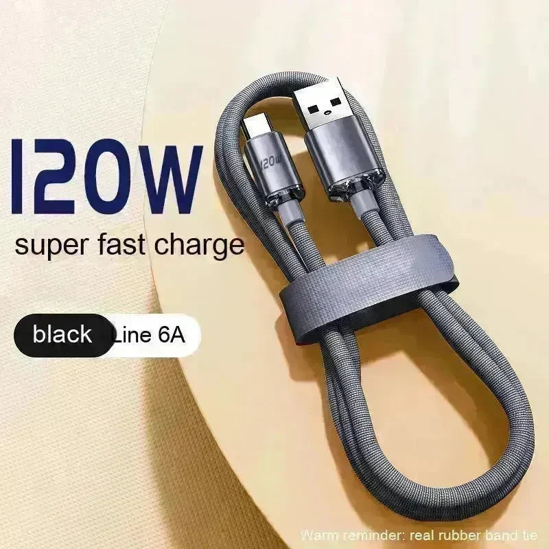 120W Data Cable Type-C Mobile Phone Charging Cable - EX-STOCK CANADA