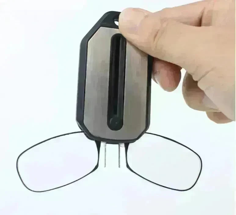 Mini Nose Clip On Portable Reading Glasses Men For Women Rimless Portable Magnifying Presbyopic Glasses Eyewear Ladies - EX-STOCK CANADA