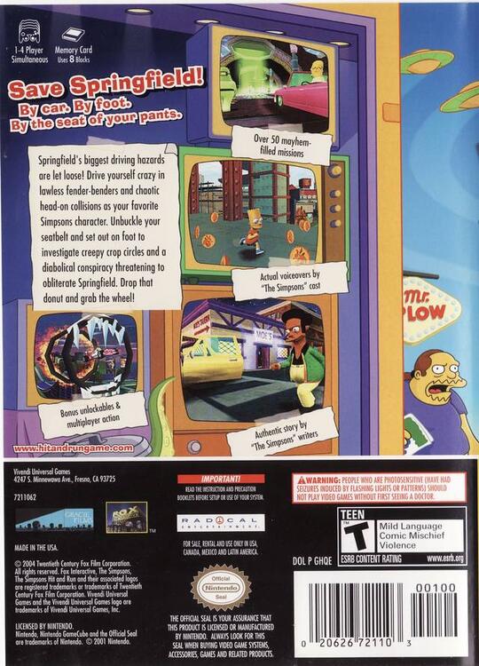 The Simpsons: Hit & Run  [Player's Choice] 