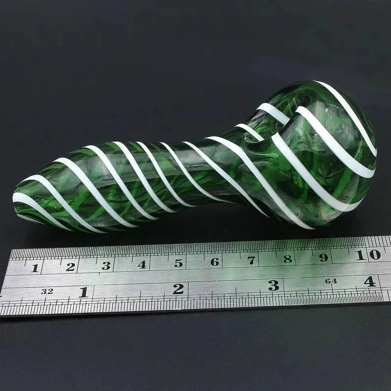 Color Stripes Glass Crafts Hookah Pipe - EX-STOCK CANADA