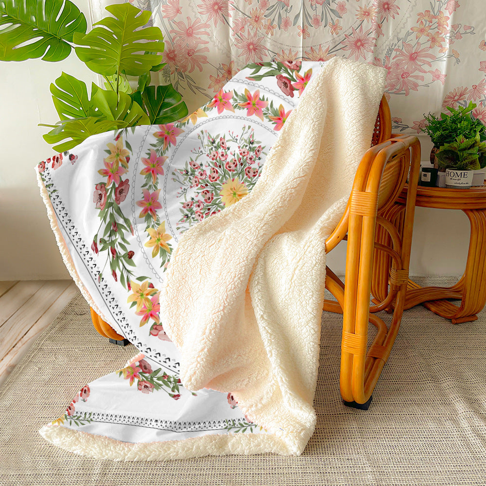 Flannel Blanket Air Conditioning Blanket Napping Blanket EX-STOCK Canada 