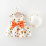 Casual Newborn Baby girl Printed Bow Princess Dress - EX-STOCK Canada