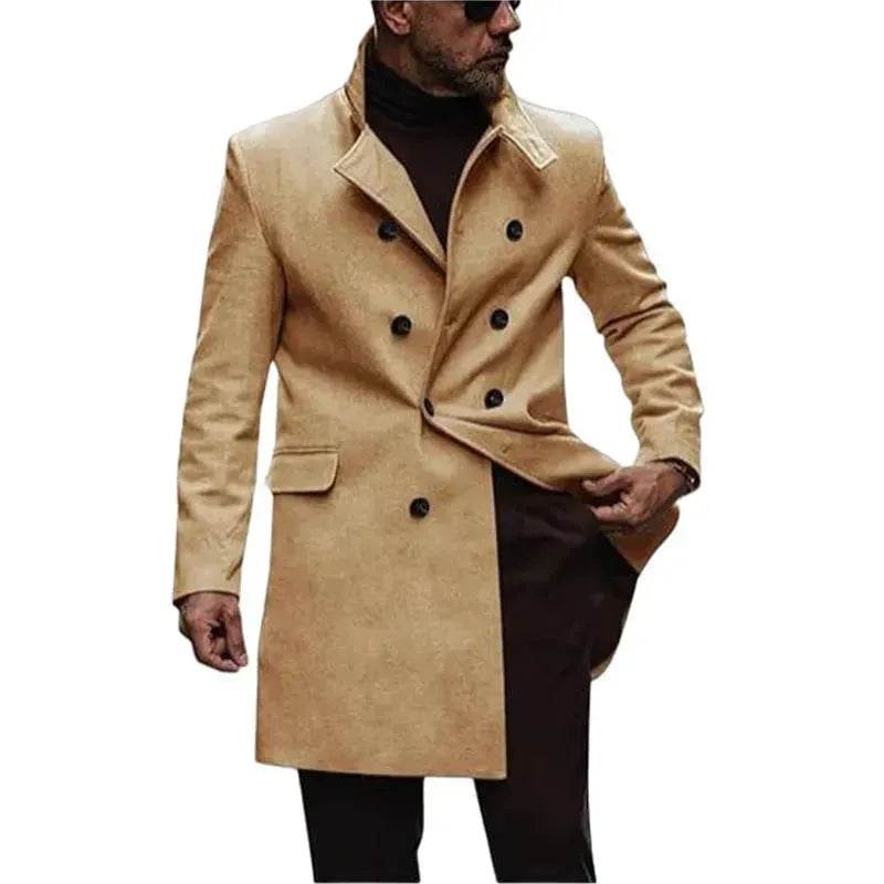 Warm Autumn Winter Lapel Casual long Business Coat for Men - EX-STOCK Canada