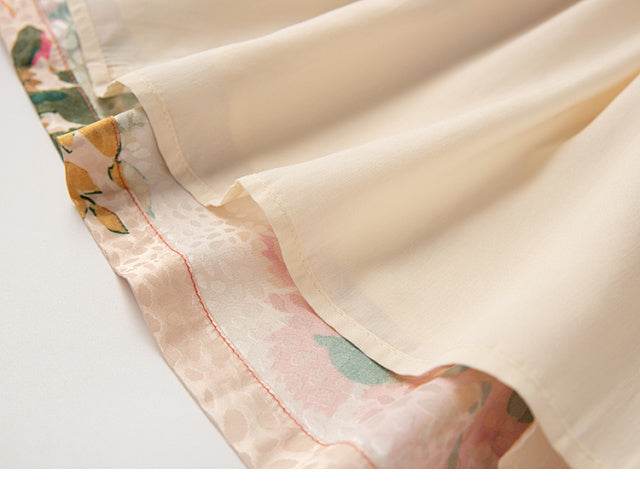 New Spring Summer Retro Pattern Midi Floral Pleated Skirt - EX-STOCK Canada