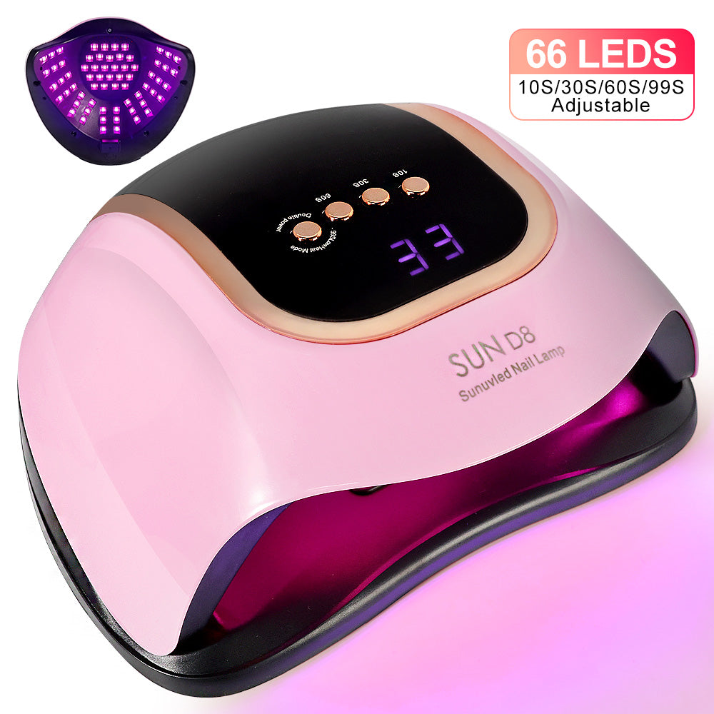 UV LED Nail Lamp, Nail Dryer For Gel Polish, 3 Timers Curing Lamp Professional Nail Light, 66Pcs Uv Beads And Automatic Sensor EX-STOCK Canada 