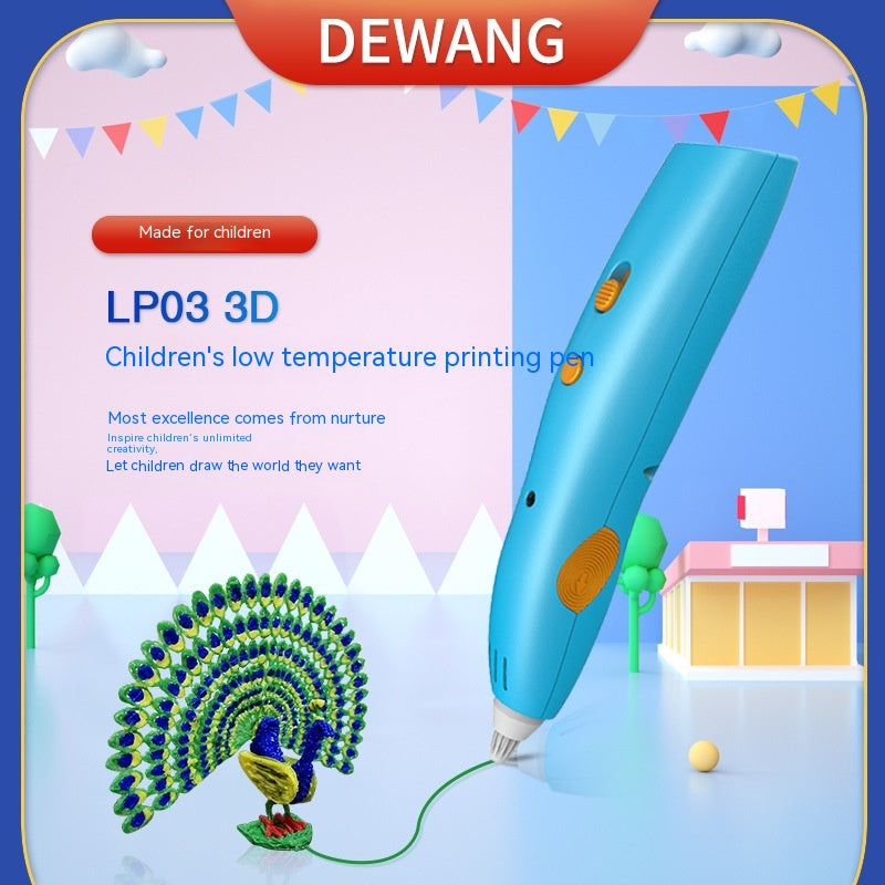 LP03 Rechargeable 3D Drawing Pen – Blue, Green, Orange & White 3