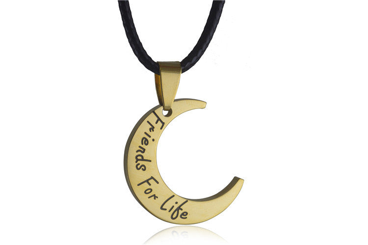 Collier Couple Lune et Soleil en Acier Inoxydable - EX-STOCK Canada