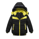 Small Medium-Sized Boys Cotton-Padded Fur Hoodie Winter Jackets for kids - EX-STOCK Canada
