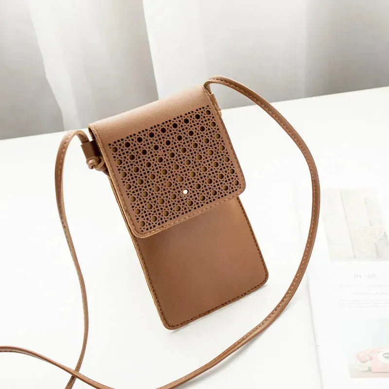 Cross Body Mobile Phone Bag Touching Screen Clear Window Mini Purse Cell Phone Bag Pouch DIN889 - EX-STOCK CANADA