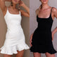 New Ruffles Trumpet Dress Women Sleeveless Spaghetti Strap Slim Summer Dress Party Short Dresses Vestidos - EX-STOCK CANADA