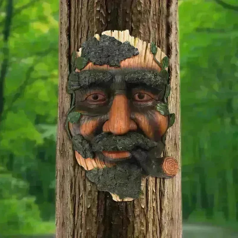 Smoker Man Wooden Resin Craft Ornaments Wall Decor - EX-STOCK CANADA