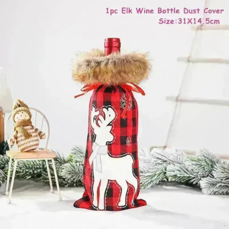 Christmas Decorations Christmas Wine Bottle Socks - EX-STOCK CANADA