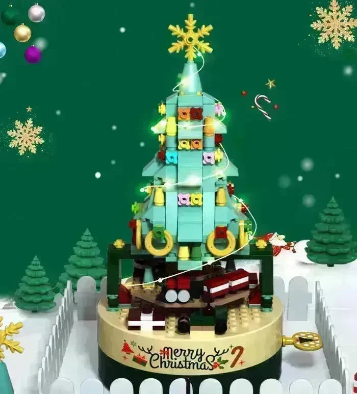 Black Friday deals Christmas Tree Blocks Spin Music Box Blocks - EX-STOCK CANADA
