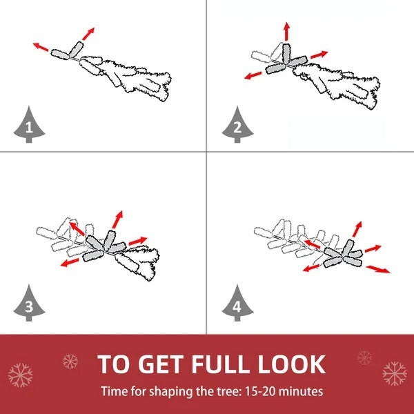 5ft Artificial Christmas Tree Home Decoration Automatic Open White EX-STOCK Canada 