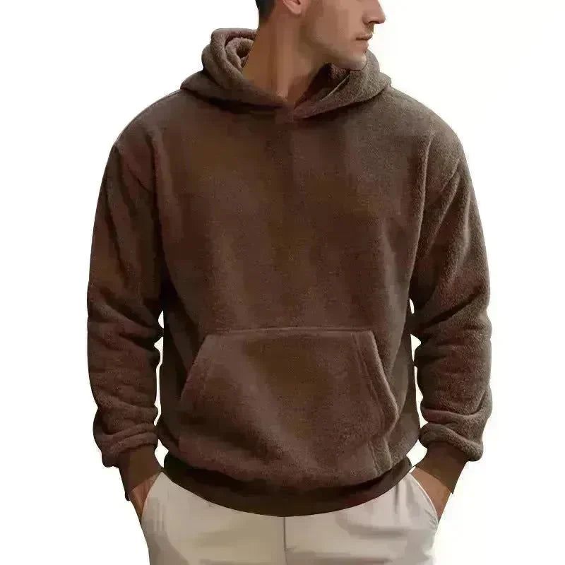 Fall Winter Fleece Plush thick Hoodie Pullover tops for men - EX-STOCK CANADA