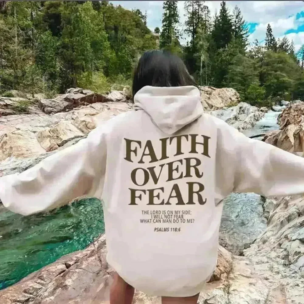 New Hoodie Faith Fear Men's And Women's Printed Sweatshirt - EX-STOCK CANADA