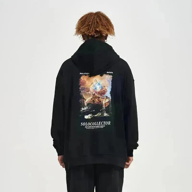 Solo Collector Printed  Drawstring Pullover Hoodie Sweatshirt Men - EX-STOCK CANADA