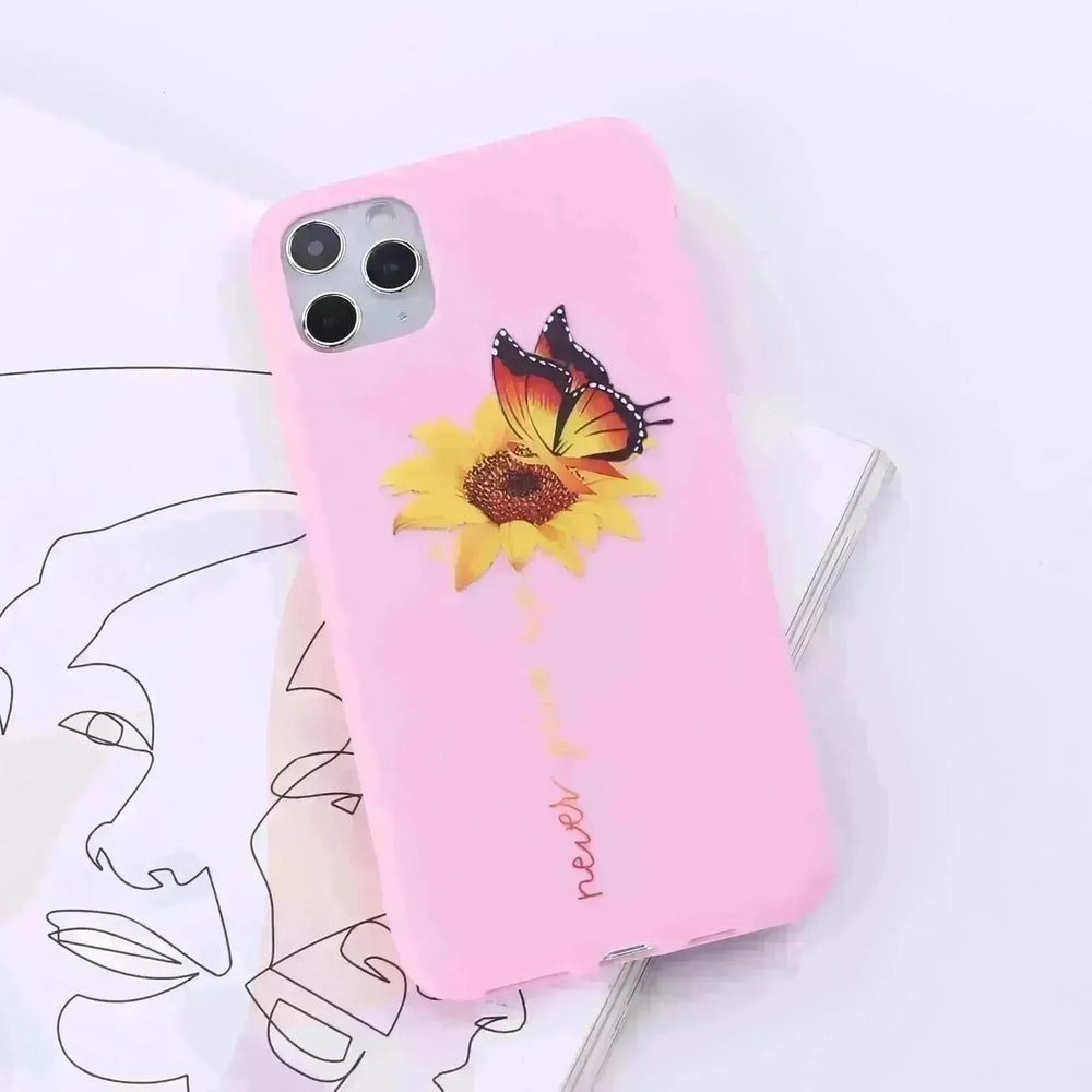 Floral Printed Liquid Silicone mobile phone case Unisex - EX-STOCK CANADA