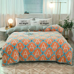 Plush Thick Snowflake Duvet Cover Single Piece Flannel EX-STOCK Canada 