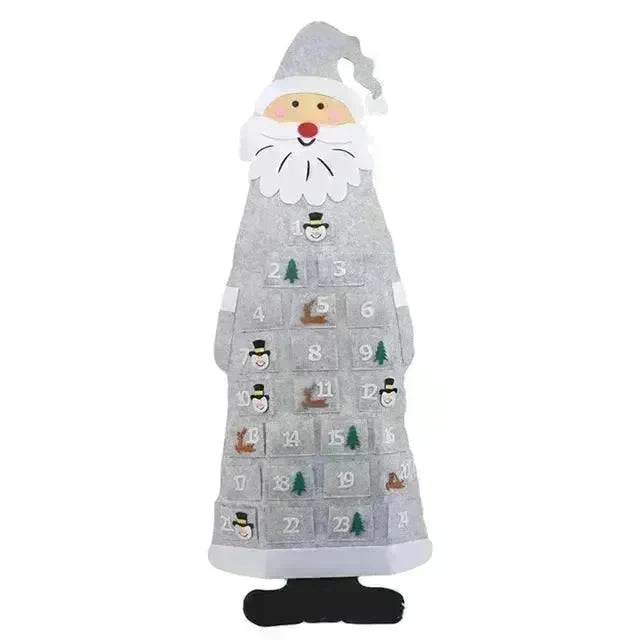 Advent Calendar Fabric Christmas Hanging Pendant Santa Claus Felt Ornaments DIY Advent Calendars Christma Decoration Christmas - EX-STOCK CANADA