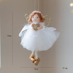 Christmas White Tulle Skirt Golden Wings Angel Girl Pendant EX-STOCK Canada 
