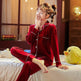 2pcs Couple Gold Velvet Long Sleeve Pajamas set - EX-STOCK Canada
