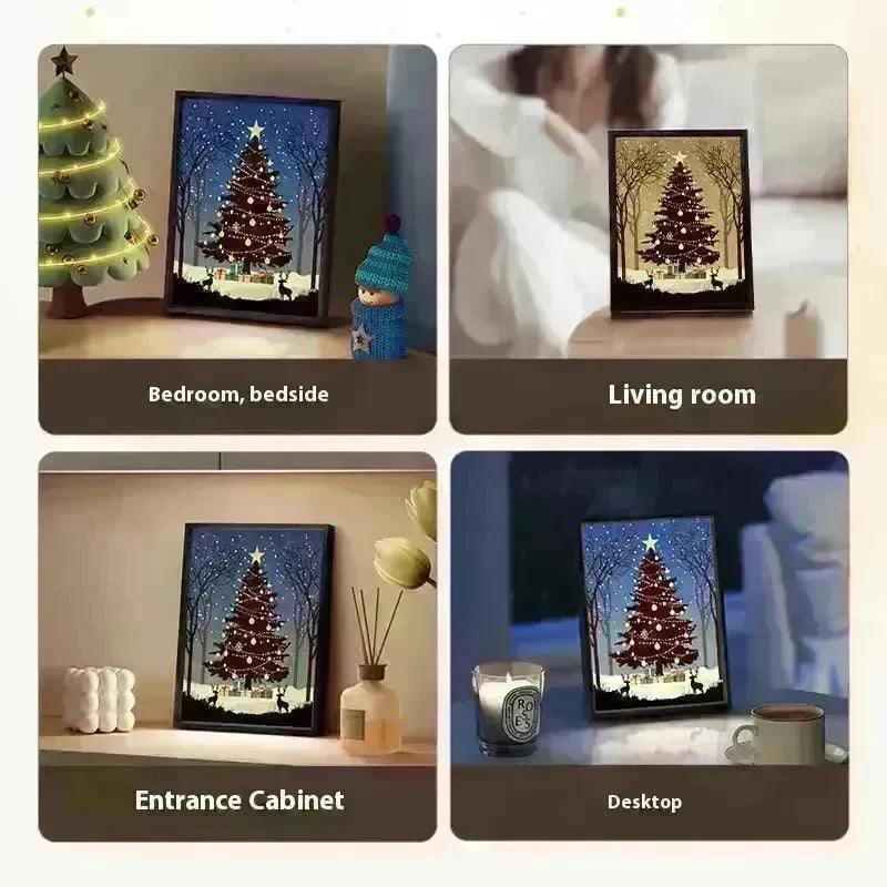 2024 New Luminous Christmas Tree Painting decorations Bluetooth Speaker integrated Gift Ideas - EX-STOCK CANADA