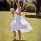 Women's Summer French Seaside Vacation Waist-tight Temperament Midi Skater Dress - EX-STOCK CANADA