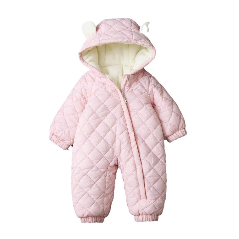 Hooded Fleece-lined Thick Baby Winter Romper Puffer Overall Jumpsuit - EX-STOCK Canada