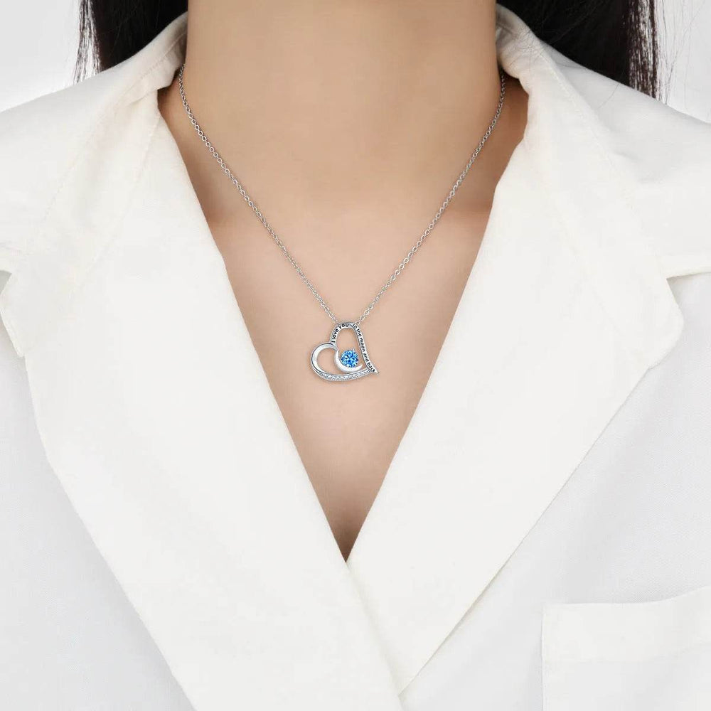 Love Necklace With Rhinestones And Letters Fashion Personality Heart-shaped Necklace Valentine's Day Gift - EX-STOCK Canada