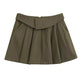European And American Style College Style High Waist Mini Pleated Skirt - EX-STOCK Canada