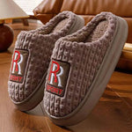 Men's Letter Plush Slippers Winter Warm Non-slip House Shoes Plus Size Indoor Bedroom Floor Home Slipper For Women - EX-STOCK Canada