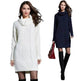New Autumn Winter Solid Knitted Oversized Mini Turtleneck Sweater Dress - EX-STOCK Canada