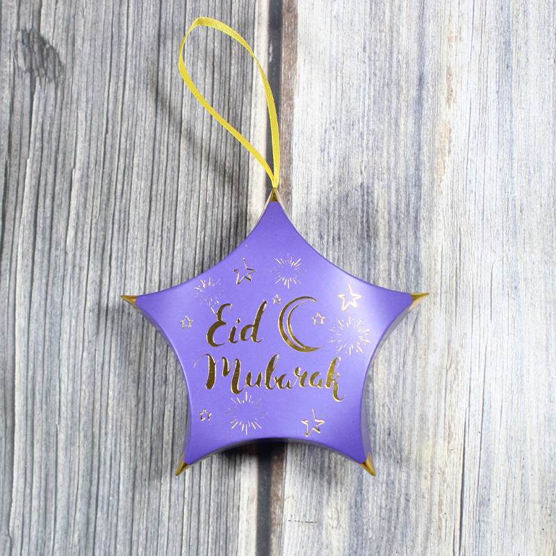 Hot Stamping Pentagram Shape Ramadan Eid Mubarak Gift Box - EX-STOCK Canada
