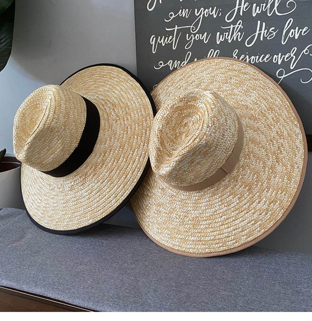 Summer Travel Leisure French Retro Hat Women's Top Wide Brim Straw Sun Hat for women - EX-STOCK Canada
