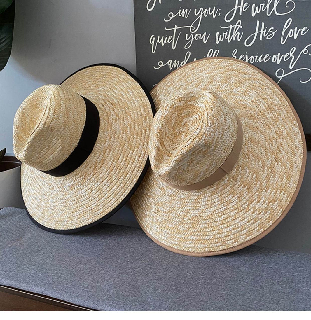 Summer Travel Leisure French Retro Hat Women's Top Wide Brim Straw Sun Hat for women - EX-STOCK Canada