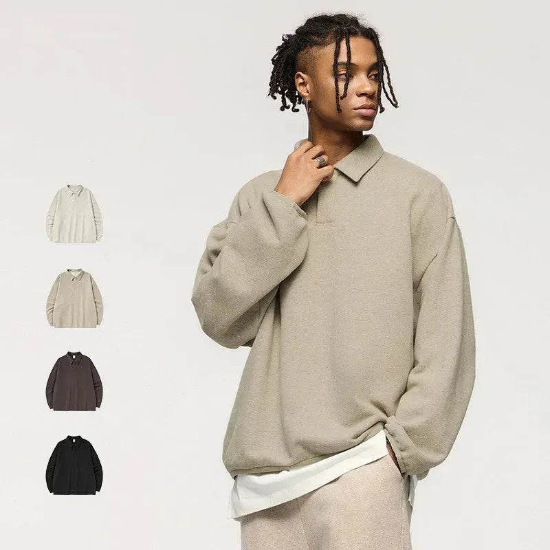 Fall And Winter Oversized Lapels Fleece Sweatshirt Pullover Top for men - EX-STOCK Canada