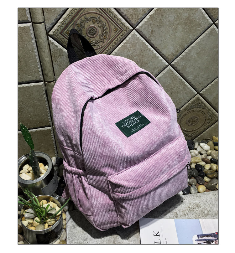 Large Corduroy Canvas Backpack EX-STOCK