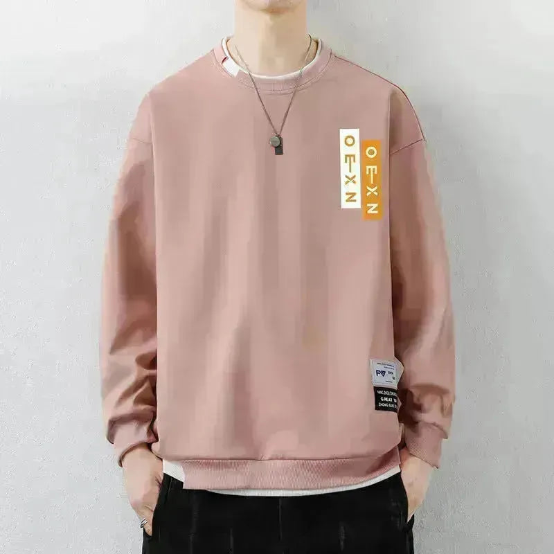 Pullover a collo rotondo casual della felpa casual da uomo