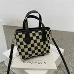 Fashion Houndstooth Shoulder Bags Portable Checkerboard Handbags All-match Messenger Crossbody Bag Women - EX-STOCK CANADA